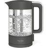 image:imageMartha Stewart Electric Kettle with Removable Stainless Steel Tea Infuser Glass Carafe17L 7 Cups Hot Water Boiler 4 Presets Keep Warm amp Auto ShutOff Cordless 360 Swivel Base Linen CreamCaviar Gray